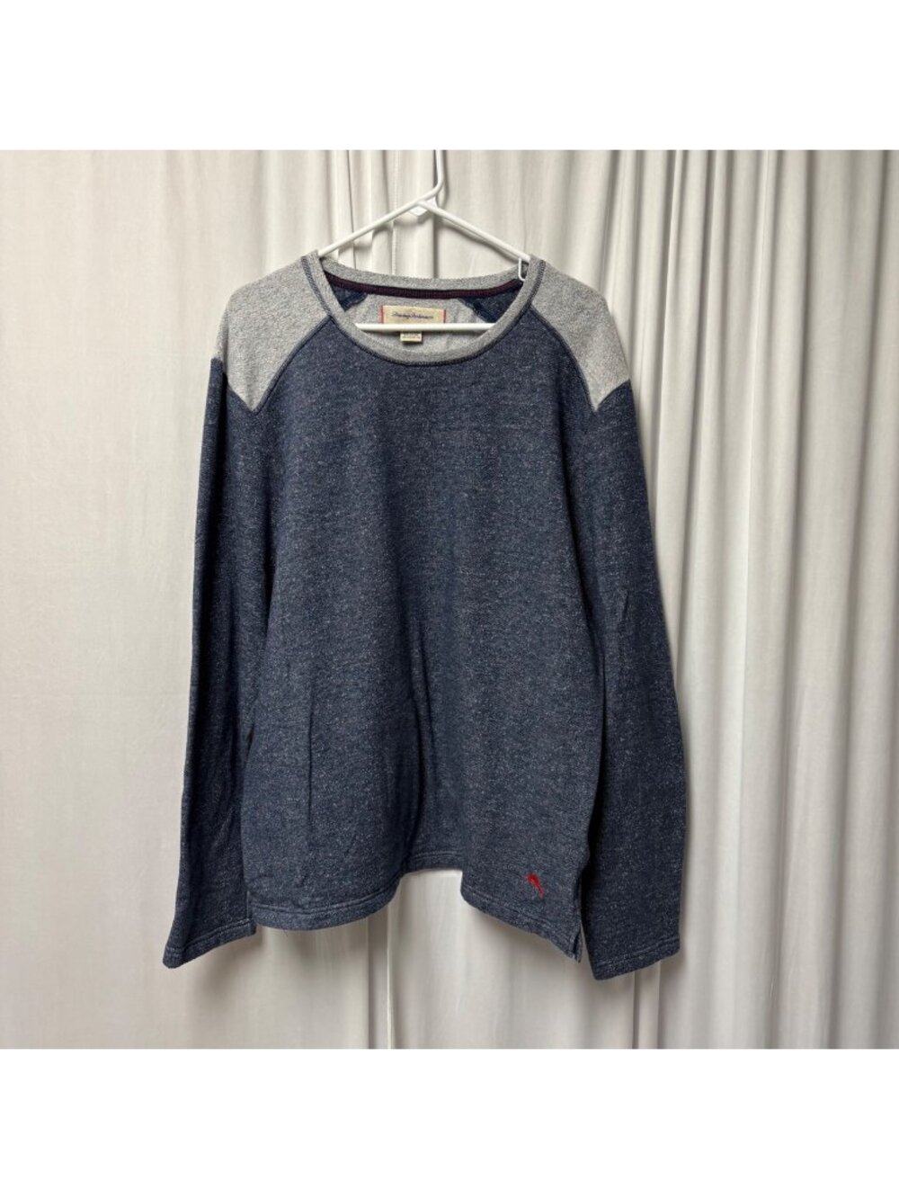 Tommy Bahama Crewneck Sweatshirt Mens XL Blue Gray Heathered Long Sleeve Casual